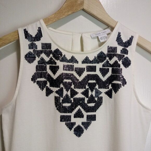 Joan Vass Sequined Sleeveless Shell - Picture 6 of 7